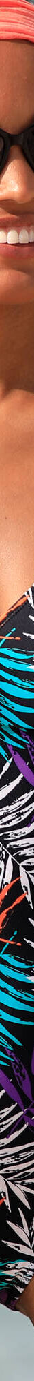 Maillot de bain 1 pièce imprimé Spécial grand buste Malaya (noir / multicolore) Maillot de bain 1 pièce imprimé Spécial grand buste Malaya (noir / multicolore)